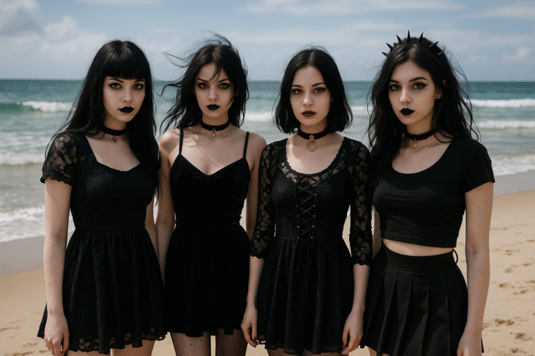 Best goth chick prompt examples and answers for dating apps with aesthetic visuals
